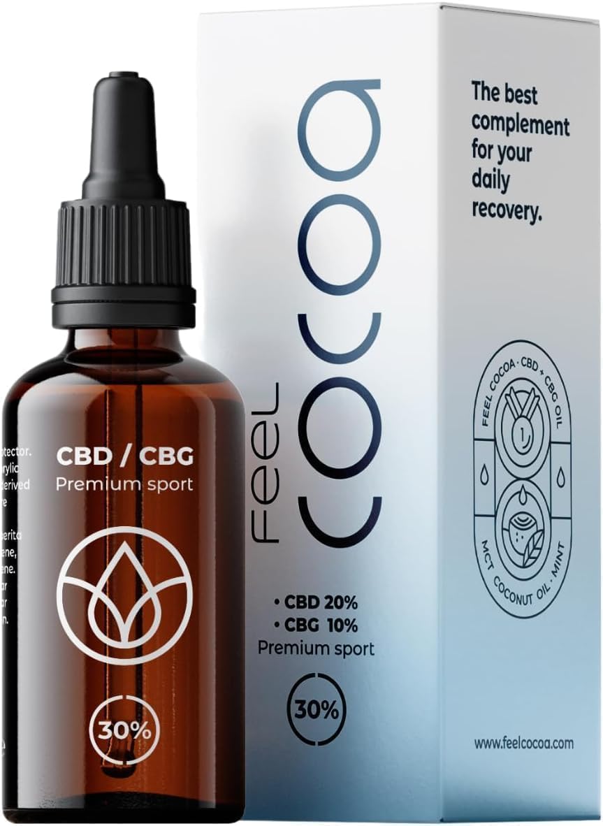CBD Öl 30% (20% CBD + 10% CBG) von Feel Cocoa | 10 ml | Vollständig biologisch und nachhaltig hergestellt