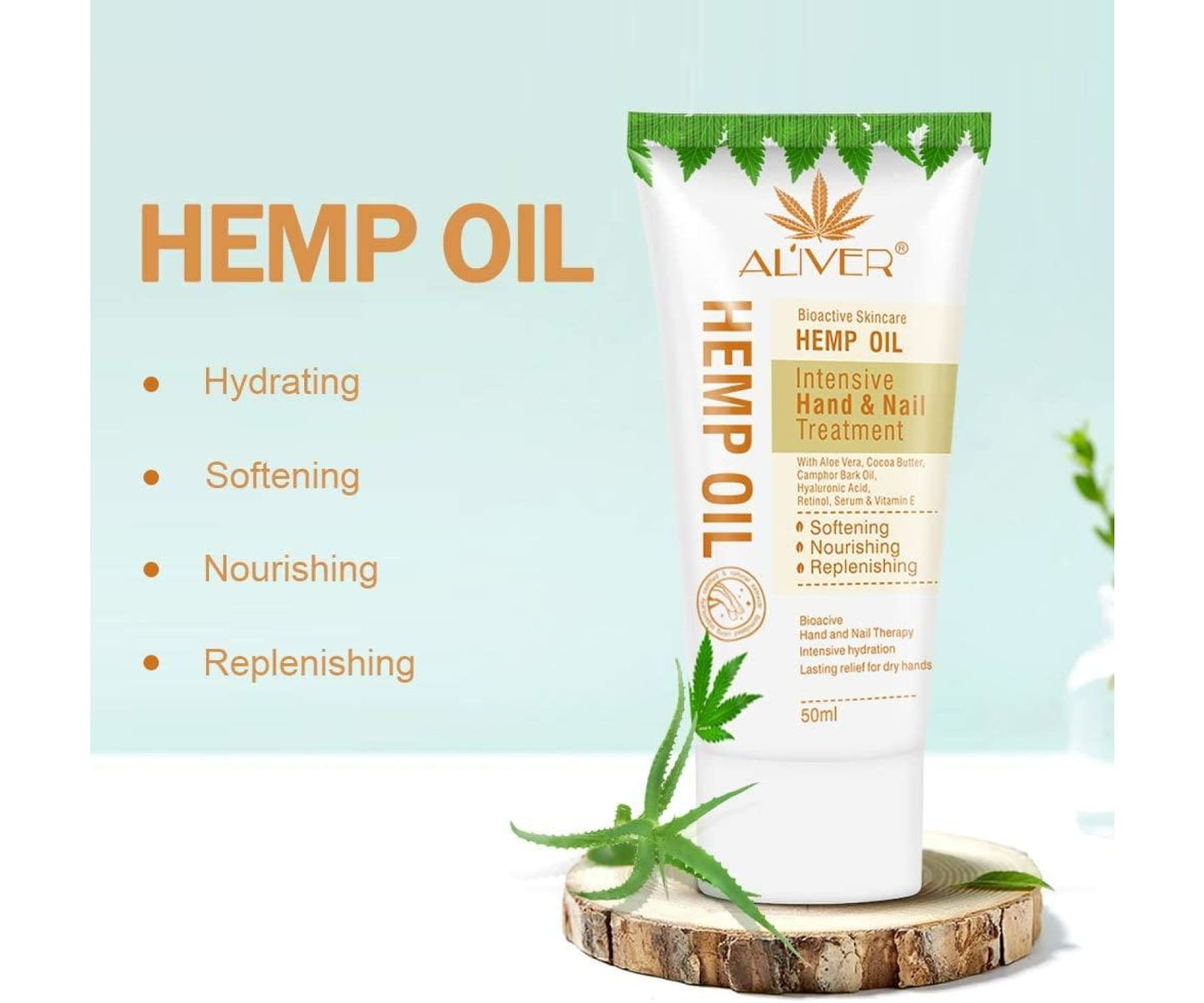 Hanf und Hemp - Aliver Bio Feuchtigkeitscreme mit Hanf