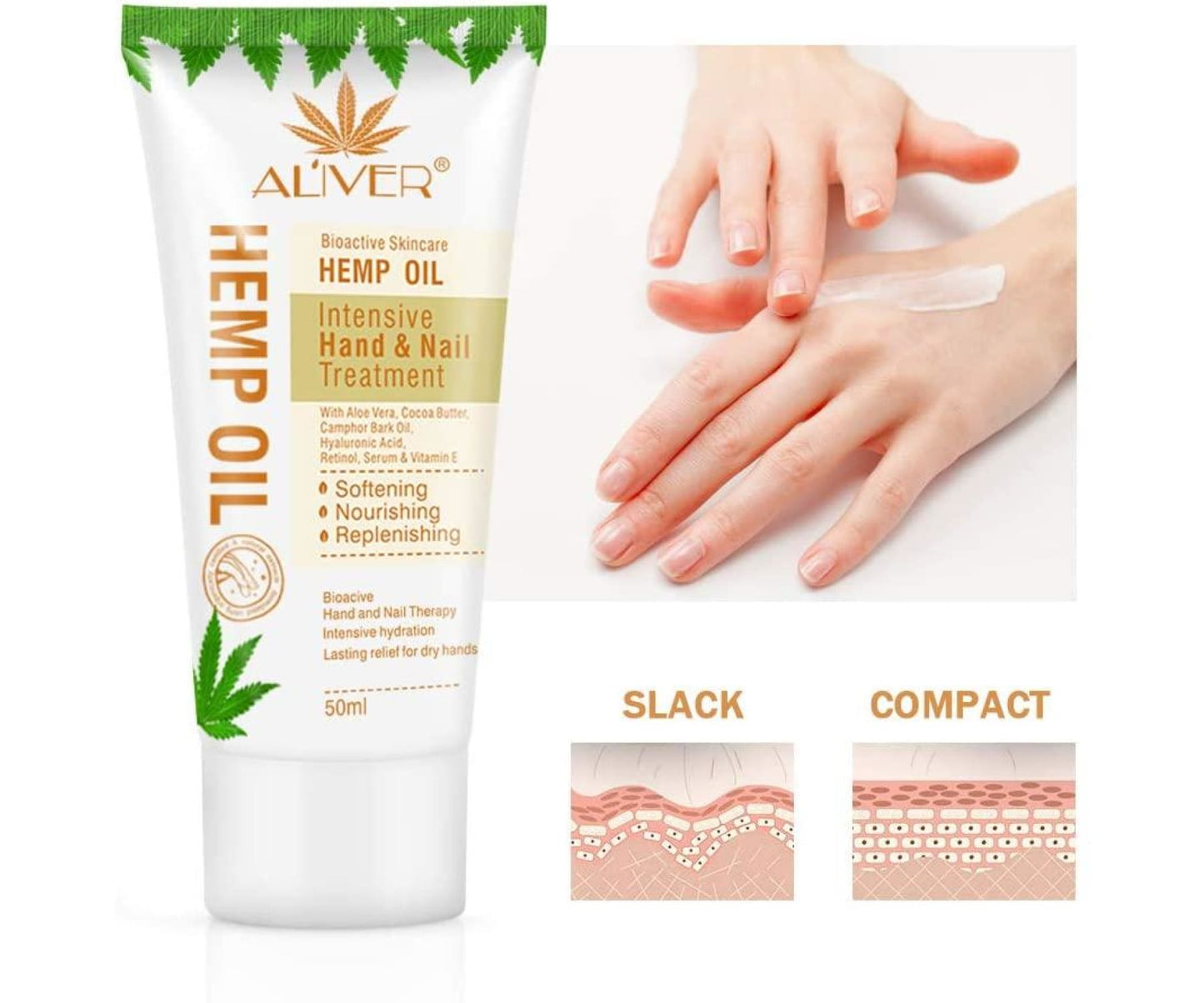 Hanf und Hemp - Aliver Bio Feuchtigkeitscreme mit Hanf