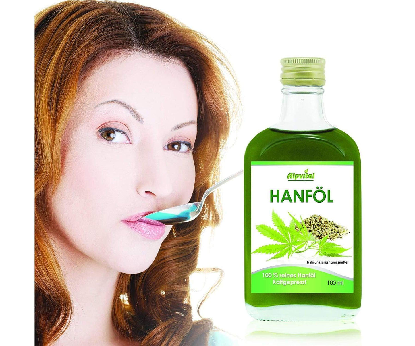 Alpvital - Alpvital Hanföl 100% Rein 100ml kaltgepresst - Immunsystem - Hautpflege - Akne