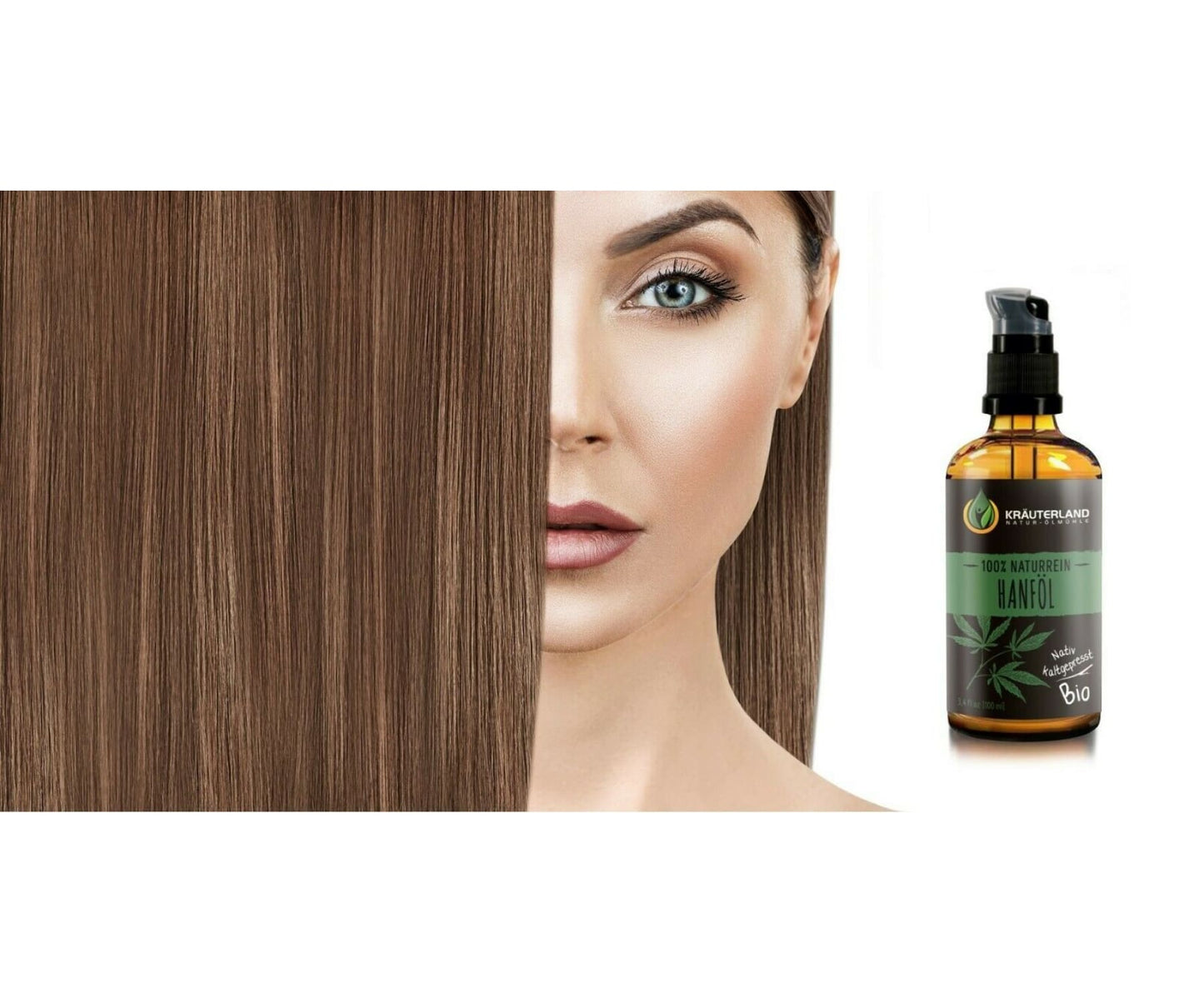 Hanf&Hemp - Bio Hanf Hautöl - Hanfsamenöl by Kräuterland - 100ml Kaltgepresst Hautpflege