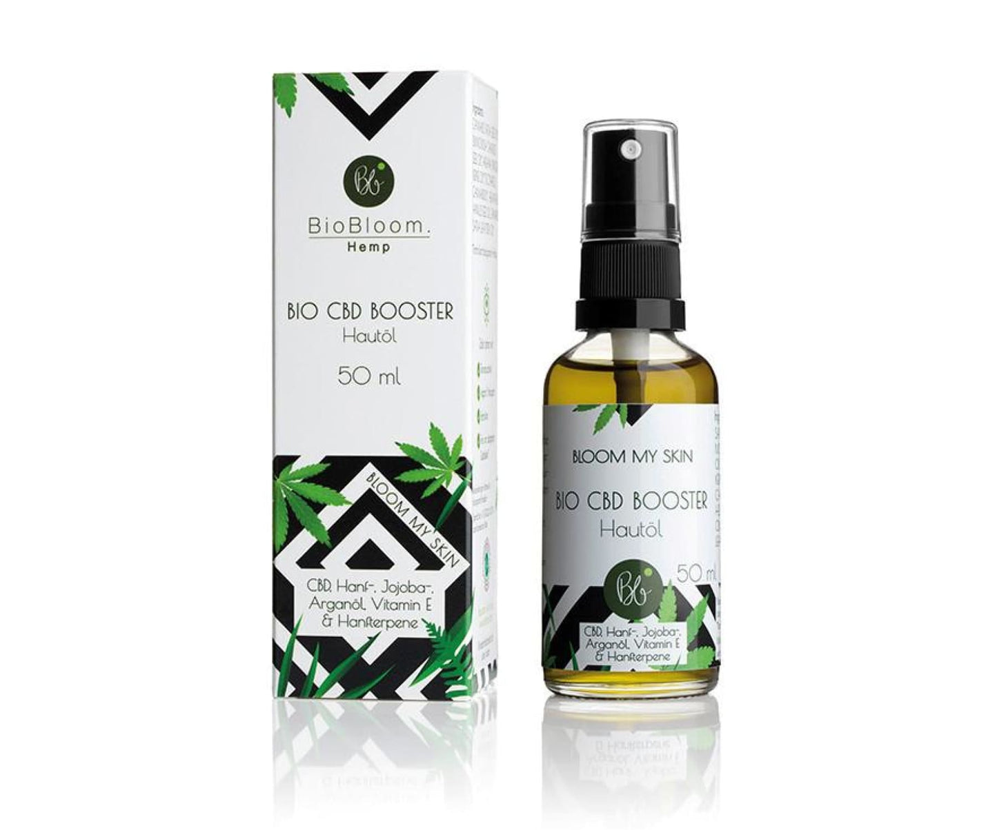 Hanf und Hemp - BioBloom Bio CBD Booster für die Haut – 50 ml Spray