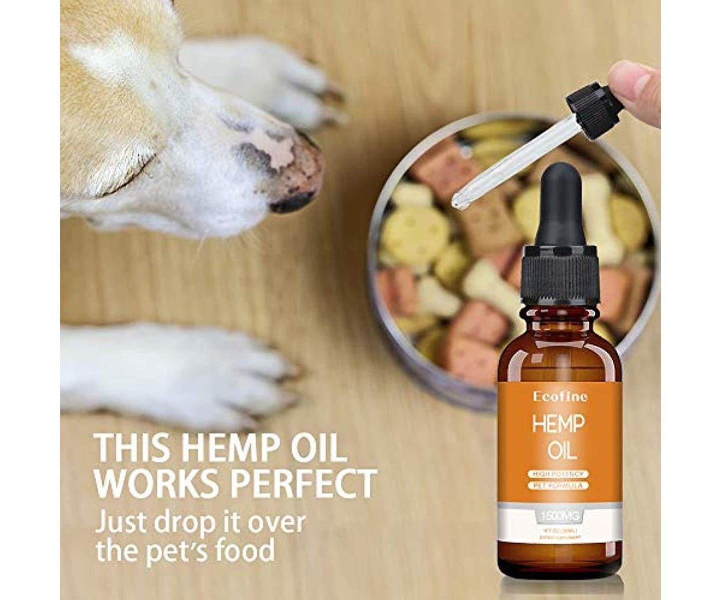 Ecofine - Ecofine Hanföl 1500mg - 30ml - für Hunde Bio - Haustiere - Schmerzlinderung