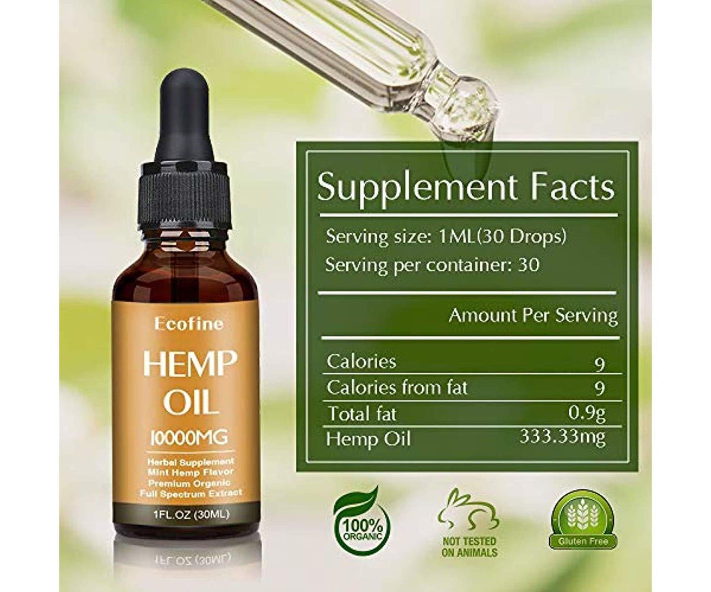 Hanf und Hemp - EcofineHemp - 50% (30ml) - 100% Natürlich - Schmerzen/Stress