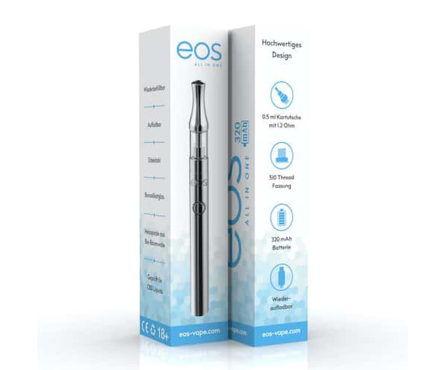 Hanf und Hemp - eos CBD Vape Pen 320 mAh - Wiederbefüllbar