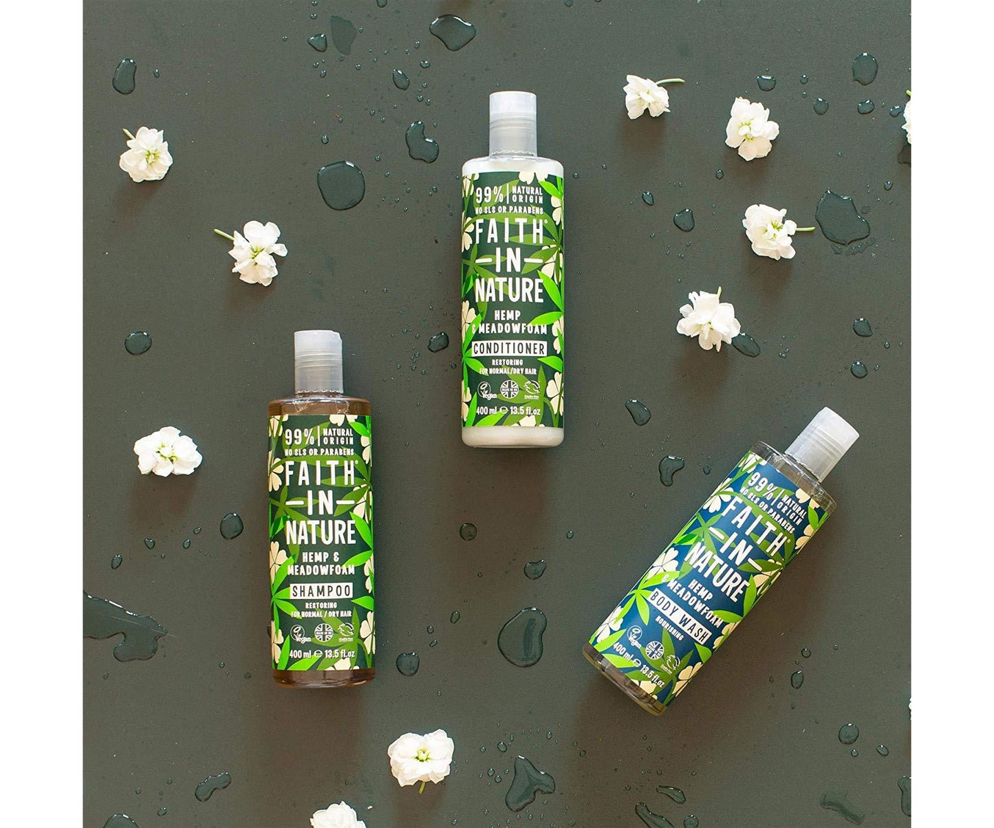 Hanf und Hemp - Faith in Nature Hanf Badeschaum/Duschgel 400ml