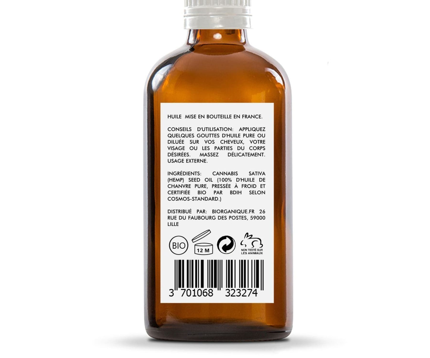 Hanf&Hemp - Hanföl 100% Bio Pur Natürlich 100 ml Haare Körper Haut Anti-Aging