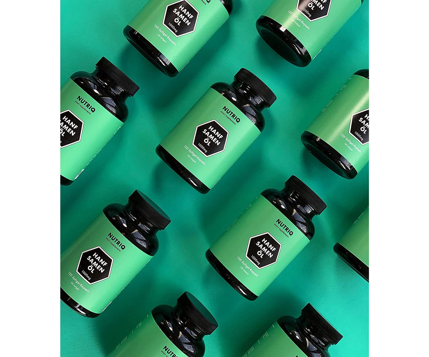 Hanf und Hemp - Hanfsamenöl 1000mg 120 Kapseln - Omega 3-6-9