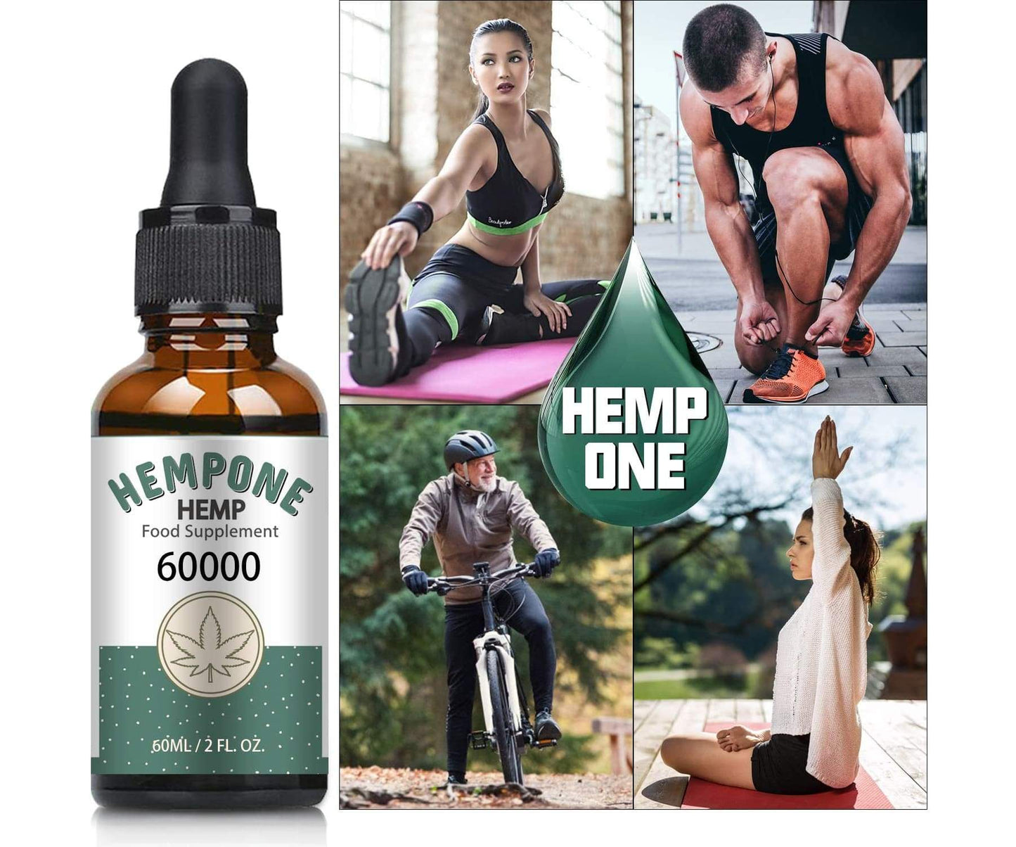 HEMPONE - HEMPONE Hanföl Höchstdosiert 60.000mg - 60ml