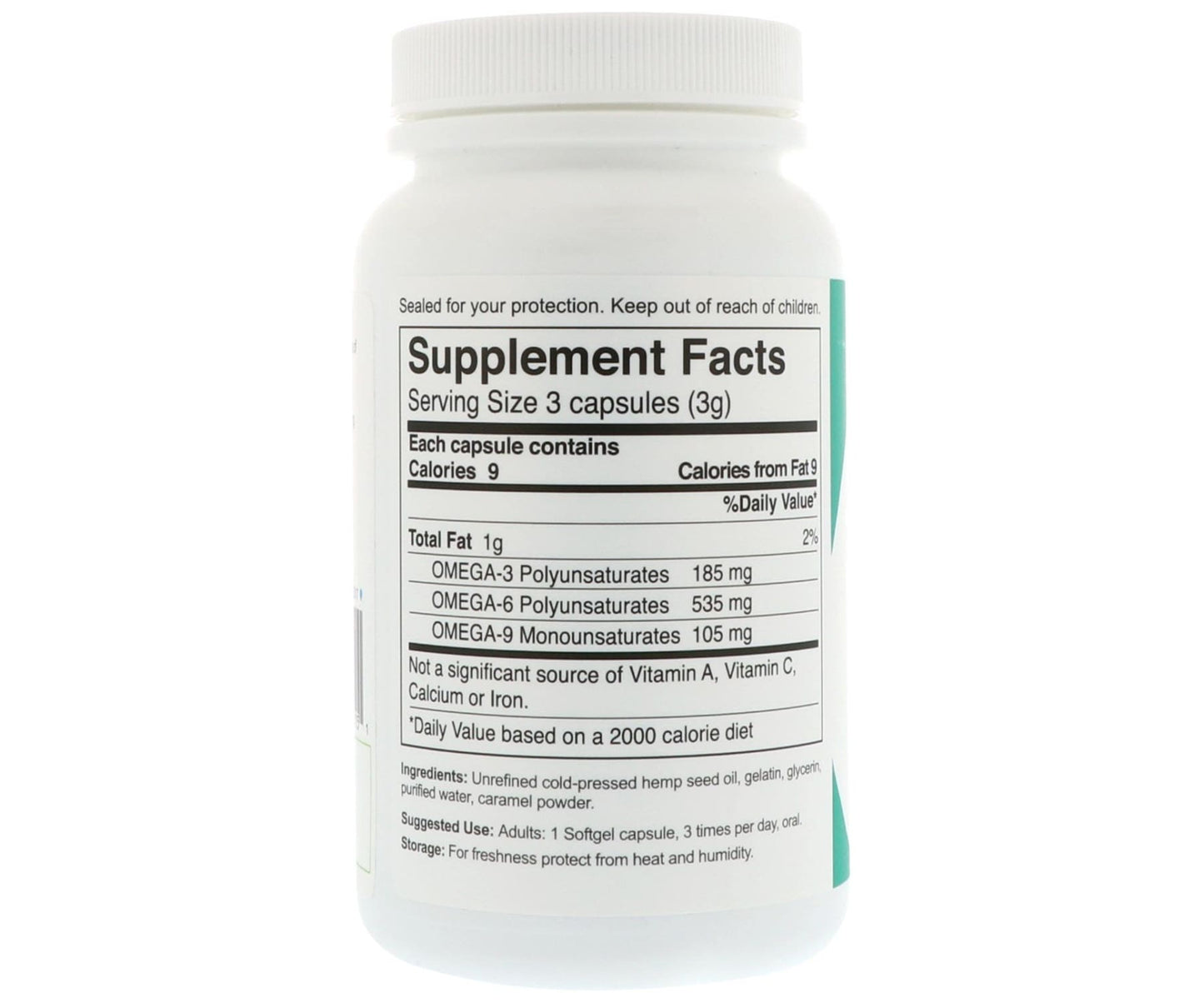 Hanf und Hemp - Manitoba Harvest Hanföl - 1000 mg 120 Softgelkapseln
