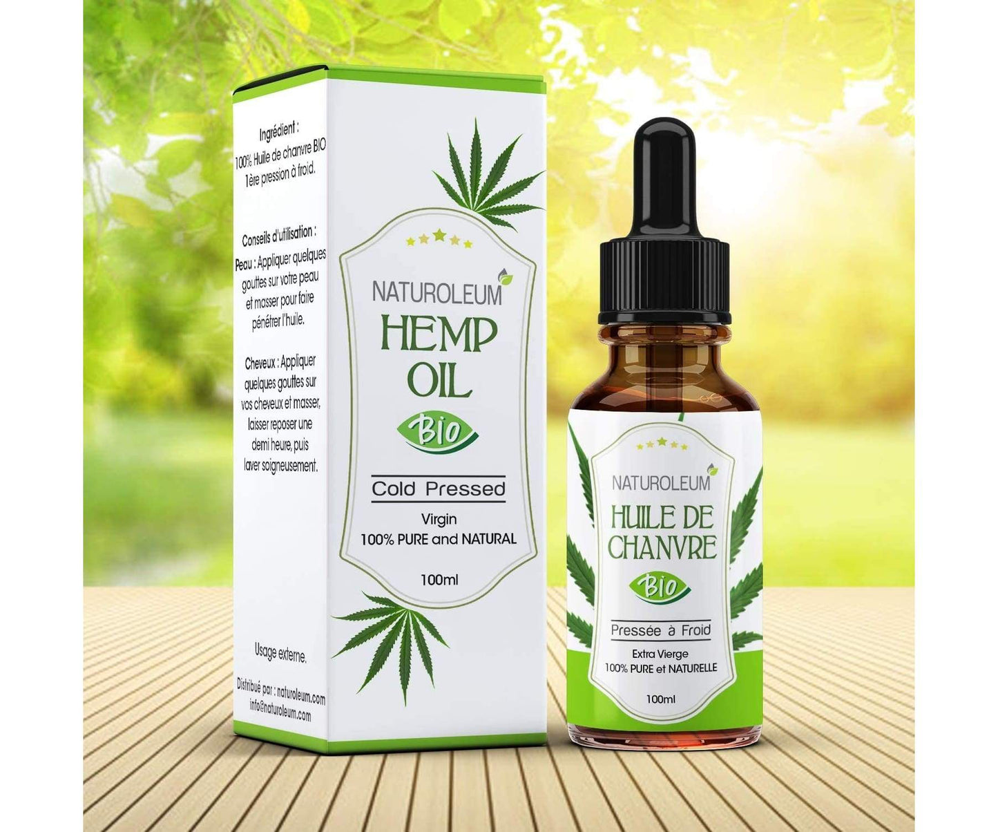 Hanf und Hemp - NATUROLEUM Hanföl 100% BIO KALTGEPRESST 100ml