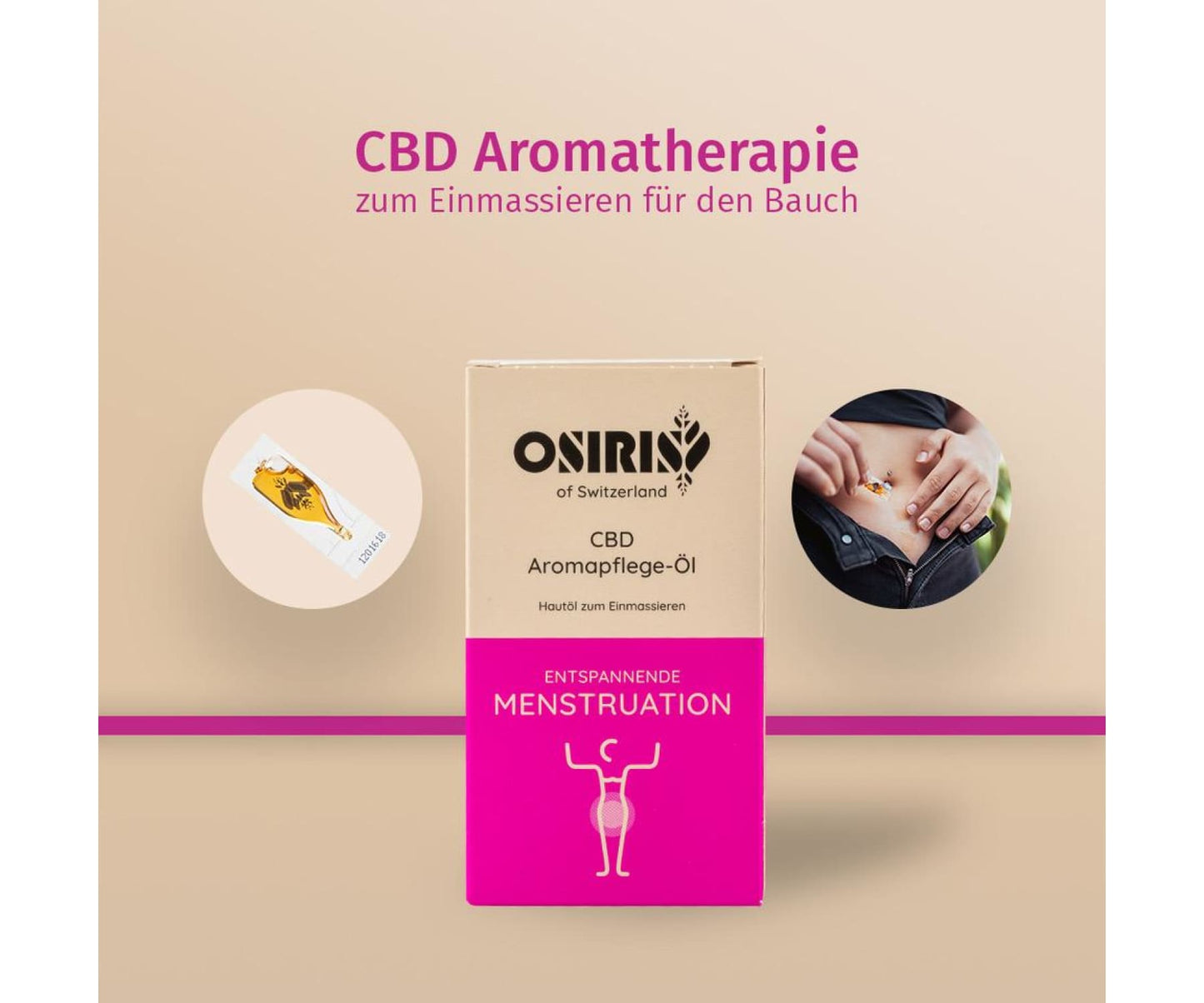 Hanf und Hemp - Osiris Entspannende Menstruation CBD Aromapflegeöl