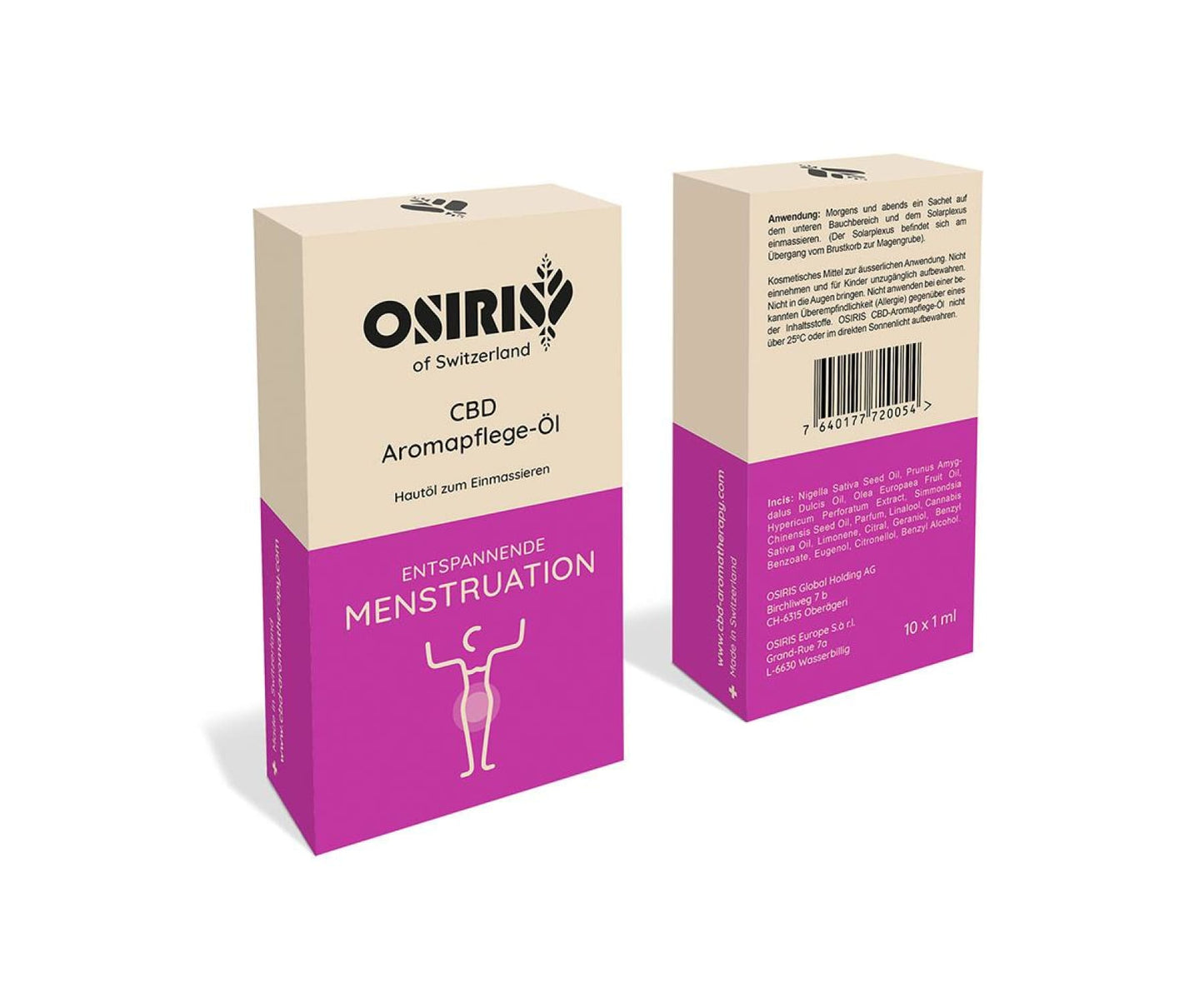 Hanf und Hemp - Osiris Entspannende Menstruation CBD Aromapflegeöl