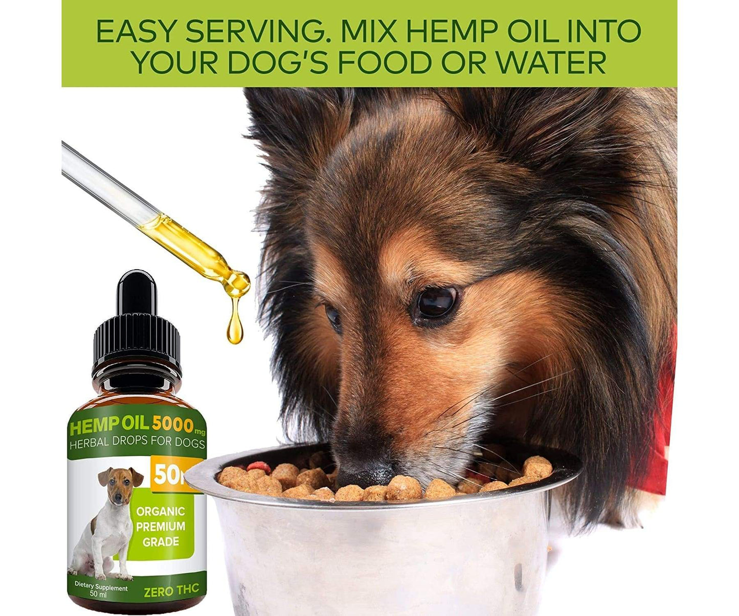 Hanf und Hemp - Pawesome Hanföl - 50ml - 5000 MG für Haustiere