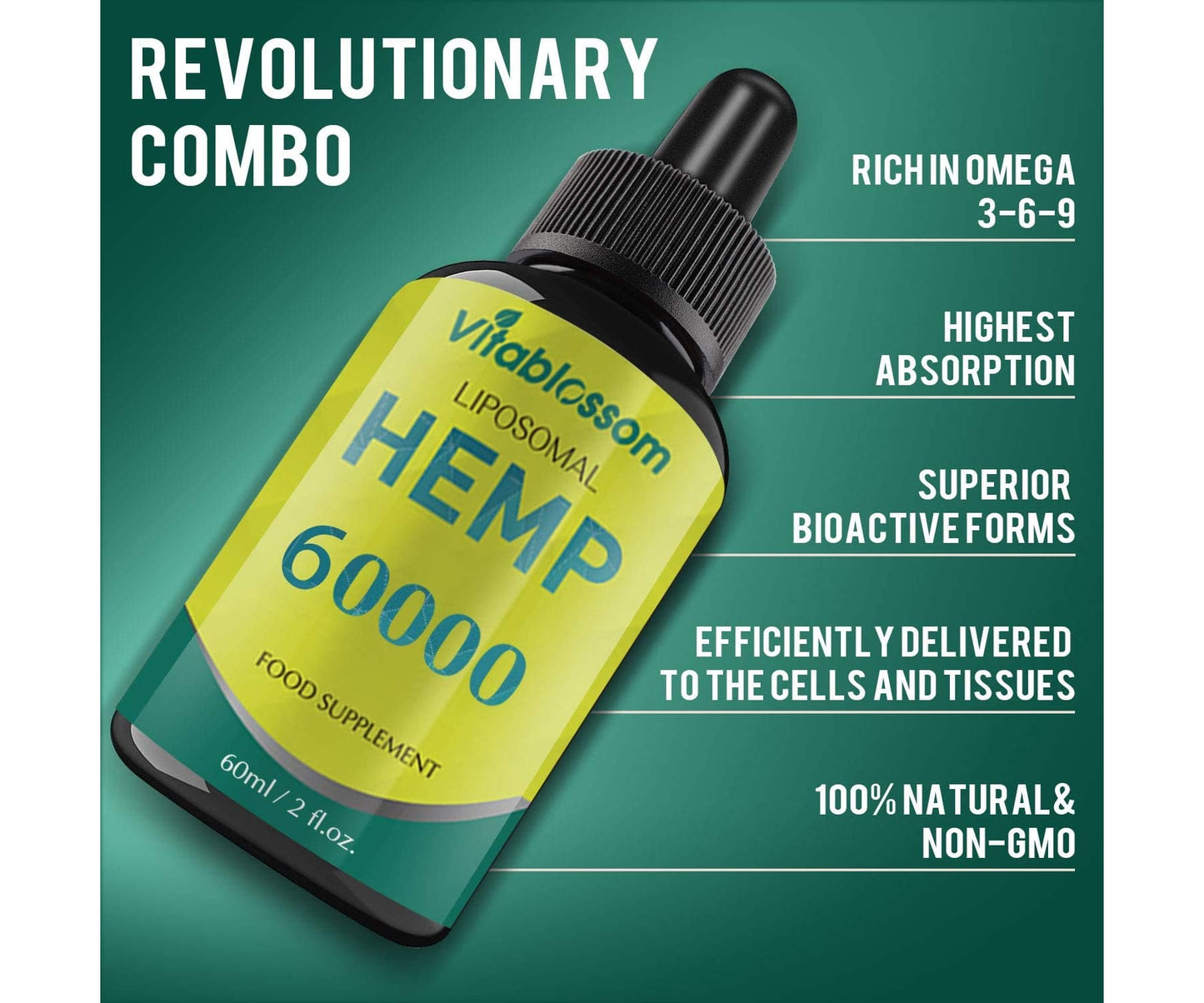 Vitablossom - Vitablossom Liposomales Hanföl à 90%/60000mg