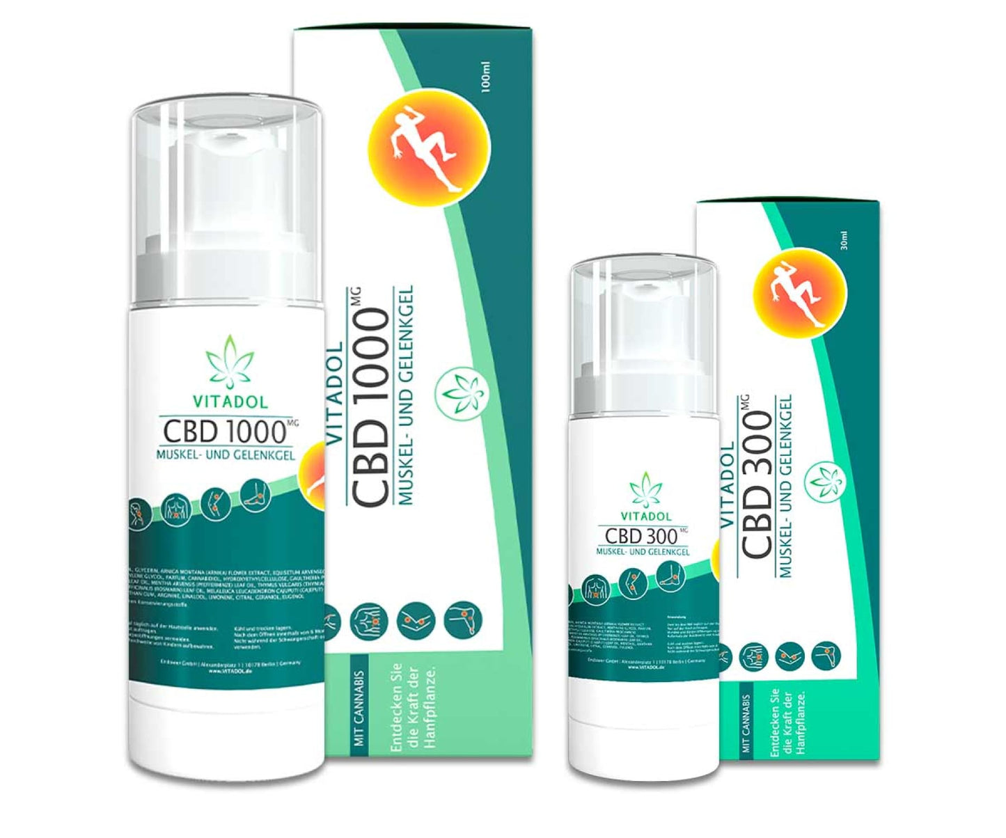 Hanf&Hemp - Vitadol CBD 300 / 1000 Muskel- und Gelenkgel – 30ml / 100ml
