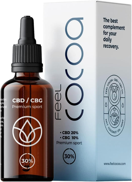 CBD Öl 30% (20% CBD + 10% CBG) von Feel Cocoa | 10 ml | Vollständig biologisch und nachhaltig hergestellt