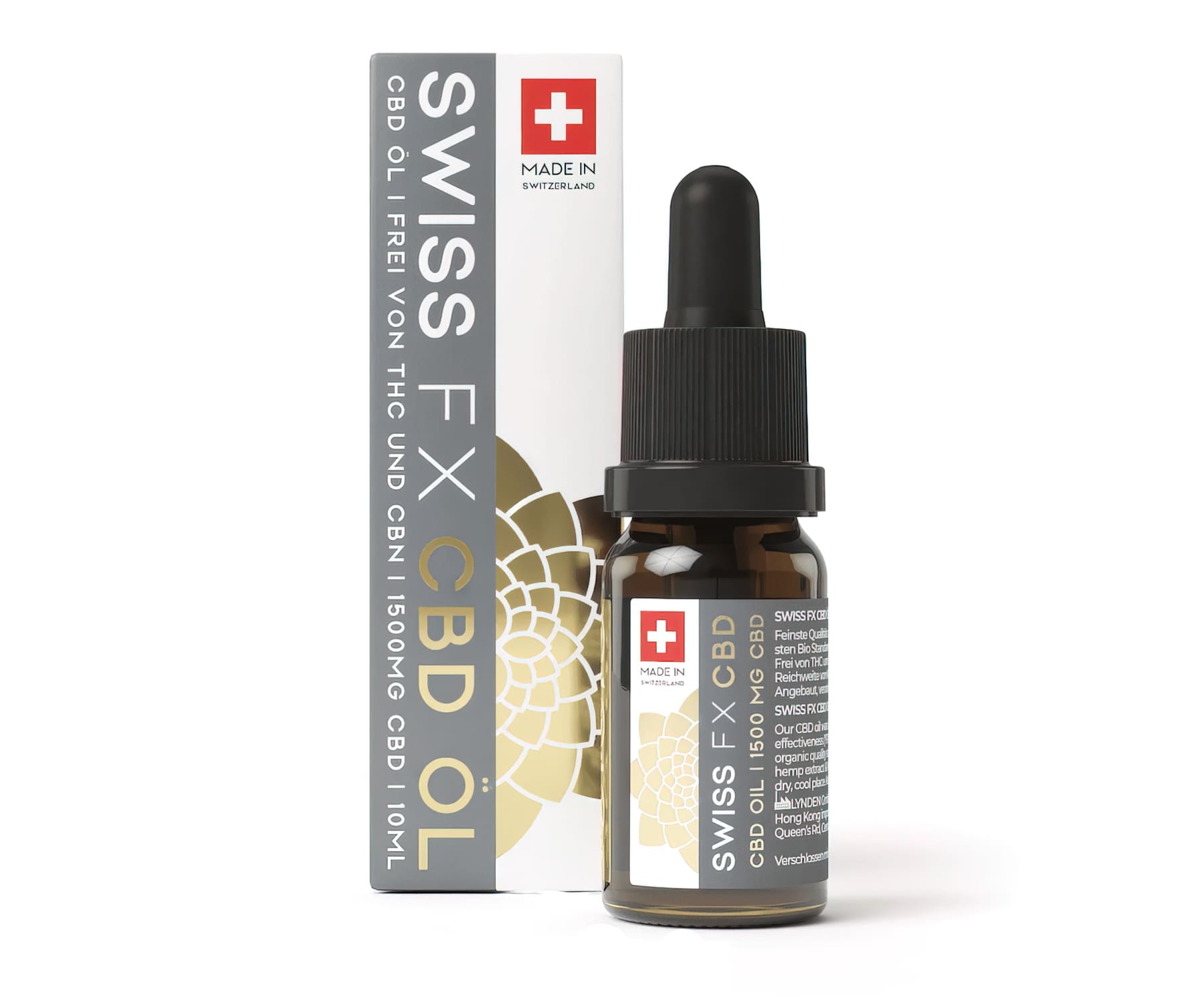 Hanf und Hemp - Swiss FX – THC frei CBD Öl 15% in MCT (1500mg) – 10ml