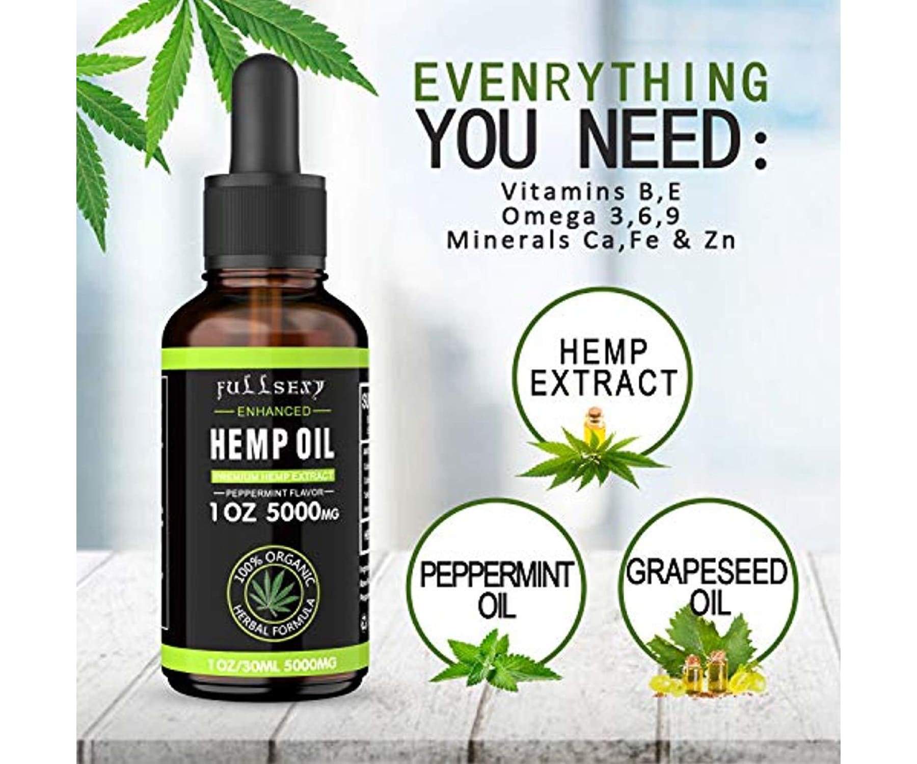 Hanf und Hemp - 10.000MG Essential Öl Hanföl 60ML - 16.6% - Hemp Oil Stress - Entspannung