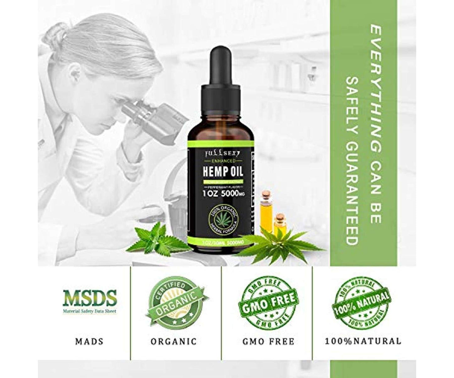 Hanf und Hemp - 10.000MG Essential Öl Hanföl 60ML - 16.6% - Hemp Oil Stress - Entspannung