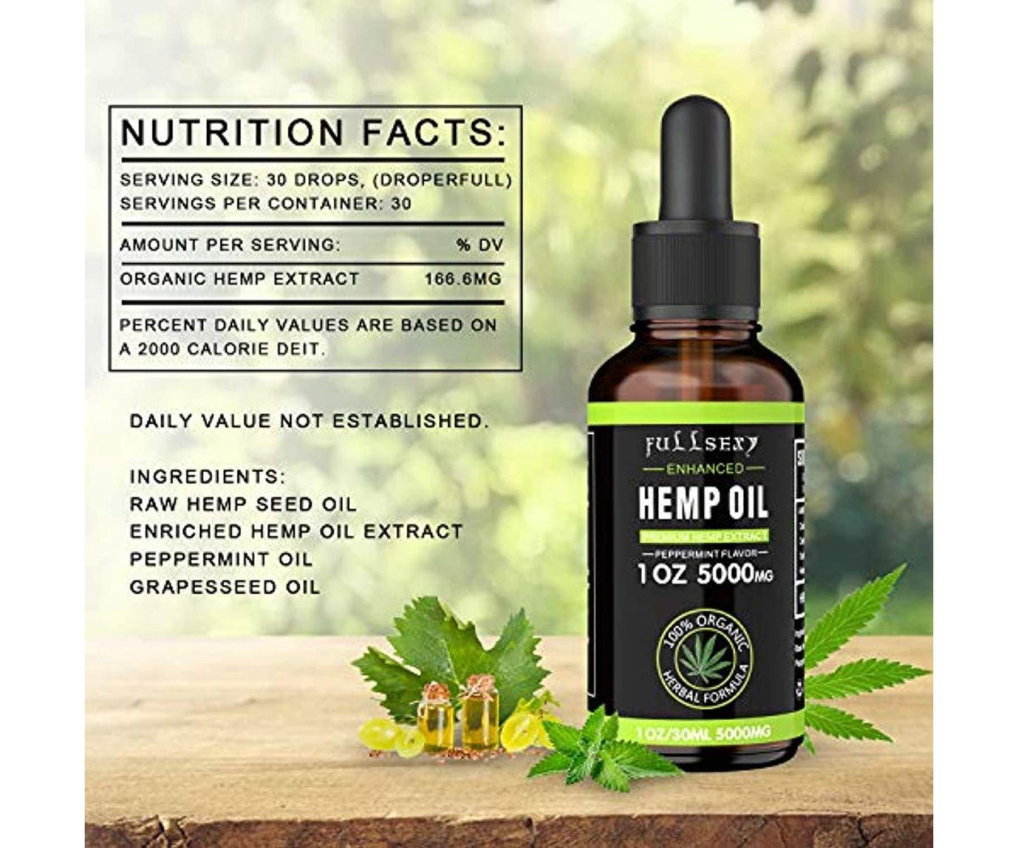 Hanf und Hemp - 10.000MG Essential Öl Hanföl 60ML - 16.6% - Hemp Oil Stress - Entspannung