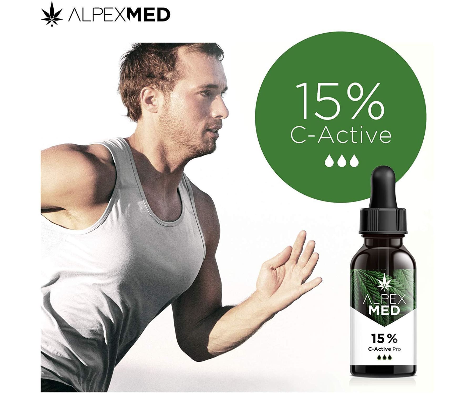 Hanf und Hemp - ALPEX-MED 15% KOMPLEX 10ml- Premium Hanfsamenöl