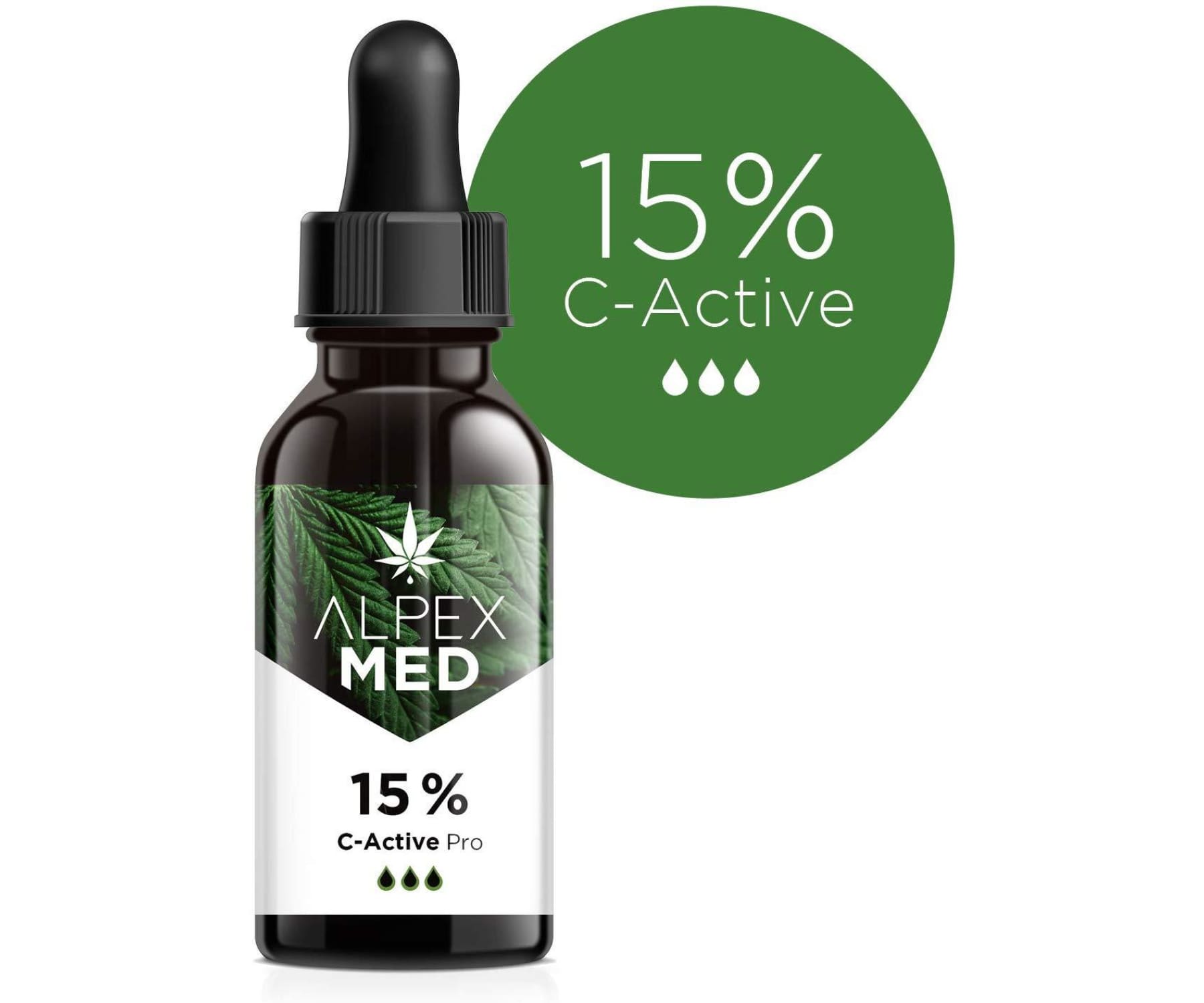 Hanf und Hemp - ALPEX-MED 15% KOMPLEX 10ml- Premium Hanfsamenöl