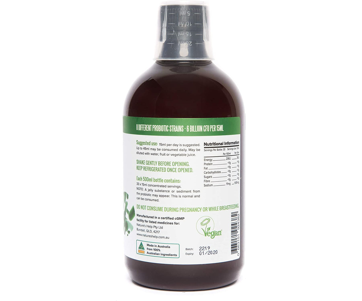 Brand: Natures Help - Bio Hanf Probiotika mit Omega 3-6-9 - 500ml