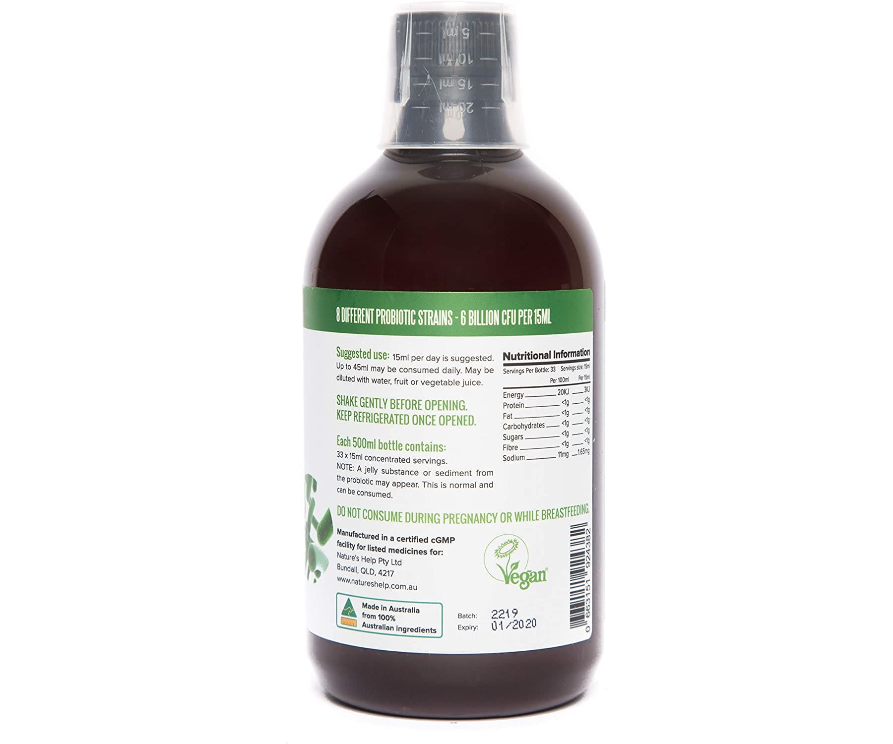 Brand: Natures Help - Bio Hanf Probiotika mit Omega 3-6-9 - 500ml