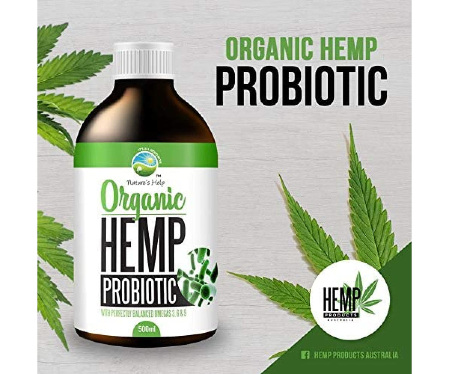 Brand: Natures Help - Bio Hanf Probiotika mit Omega 3-6-9 - 500ml