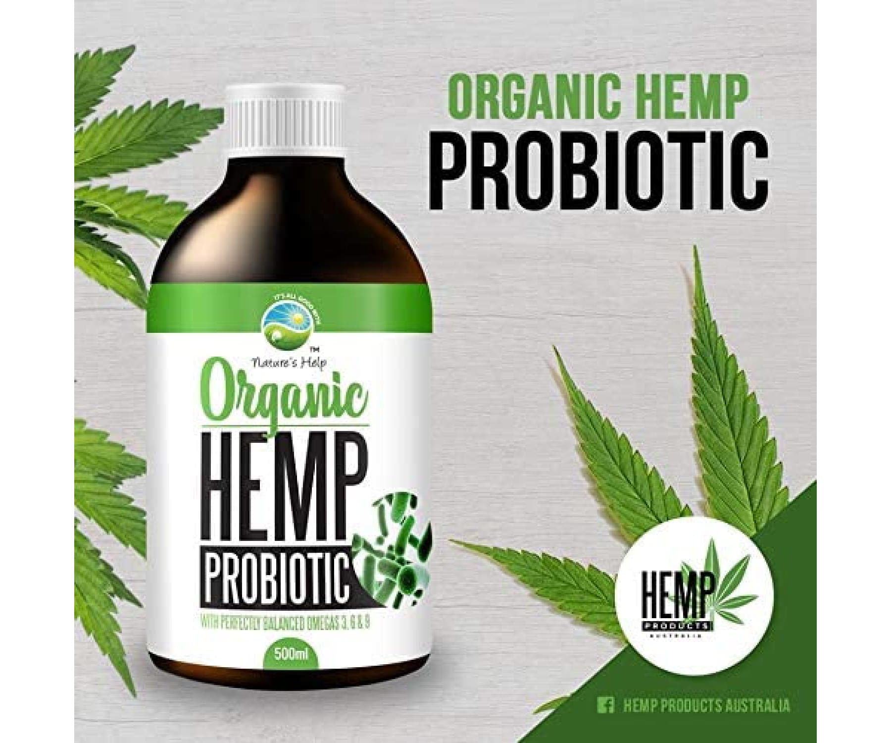 Brand: Natures Help - Bio Hanf Probiotika mit Omega 3-6-9 - 500ml