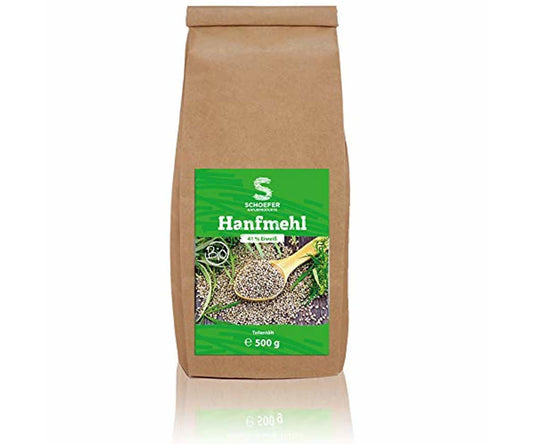 Hanf und Hemp - Bio Hanfmehl - Hanfsamen reich an Omega-3 - Hanf Eiweiß 500g - Superfood