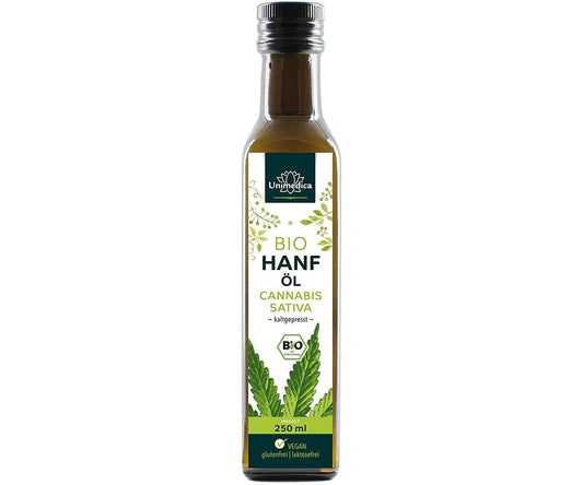 Unimedica - Bio Hanföl kaltgepresst - Salat Speiseöl - Premiumqualität 250ml