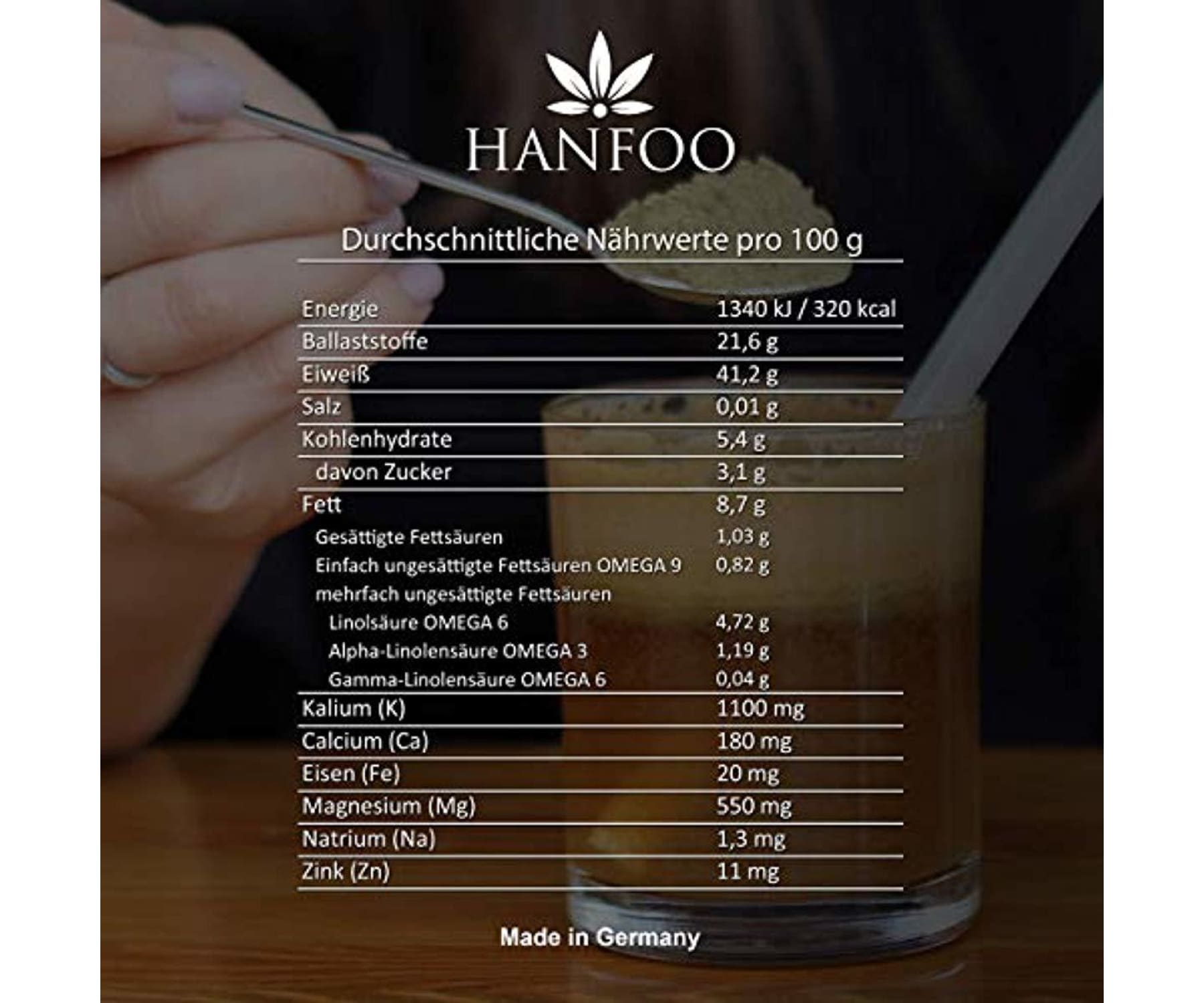 Hanf und Hemp - BIO Hanfprotein 1kg + Gratis Smoothie Rezeptbuch (E-Book) - Eiweiß aus Hanfsamen DE