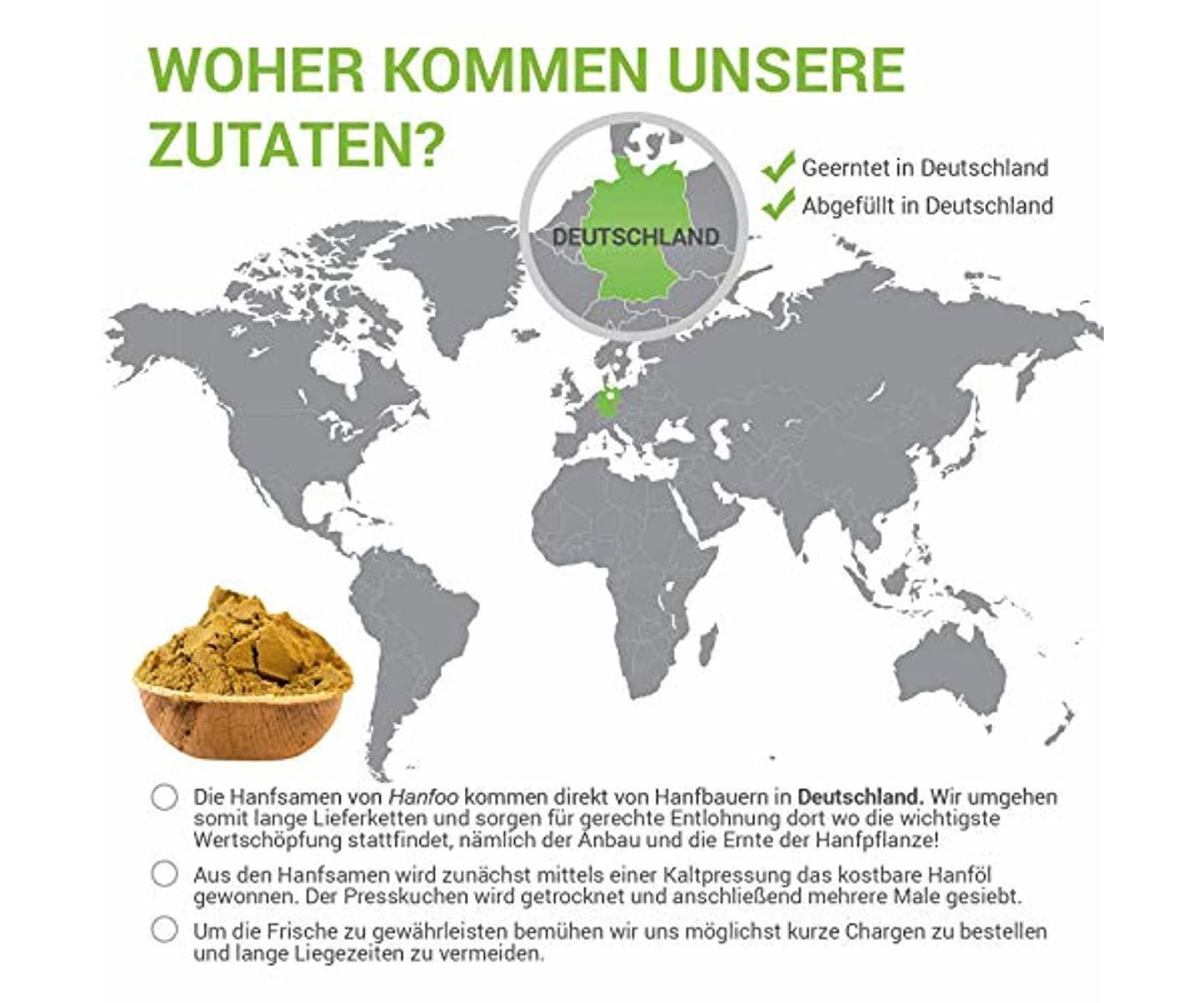 Hanf und Hemp - BIO Hanfprotein 1kg + Gratis Smoothie Rezeptbuch (E-Book) - Eiweiß aus Hanfsamen DE