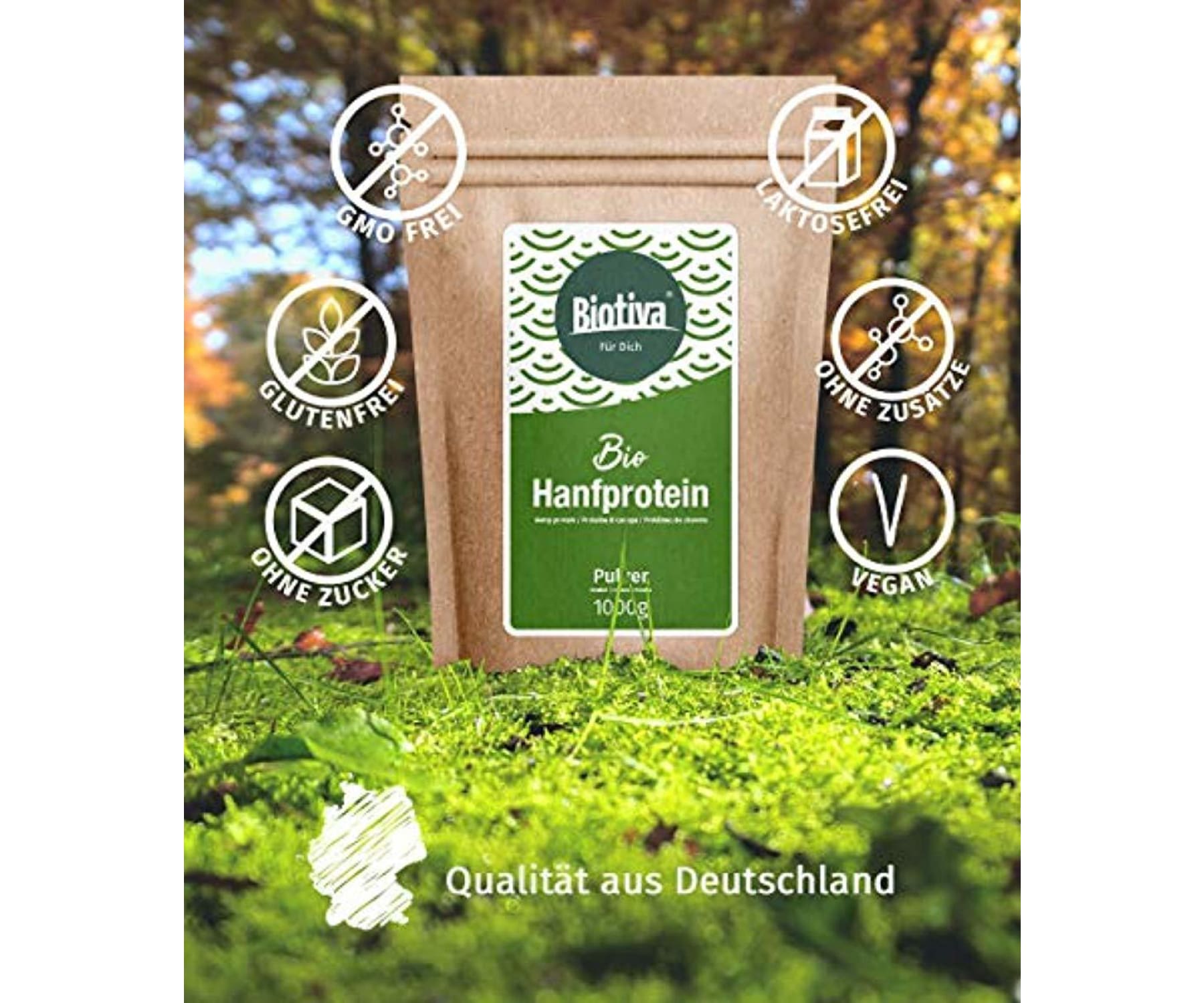 Hanf und Hemp - BIO Hanfprotein Pulver - 1kg 50% Proteingehalt - Fitness - Supplement - Muskelaufbau