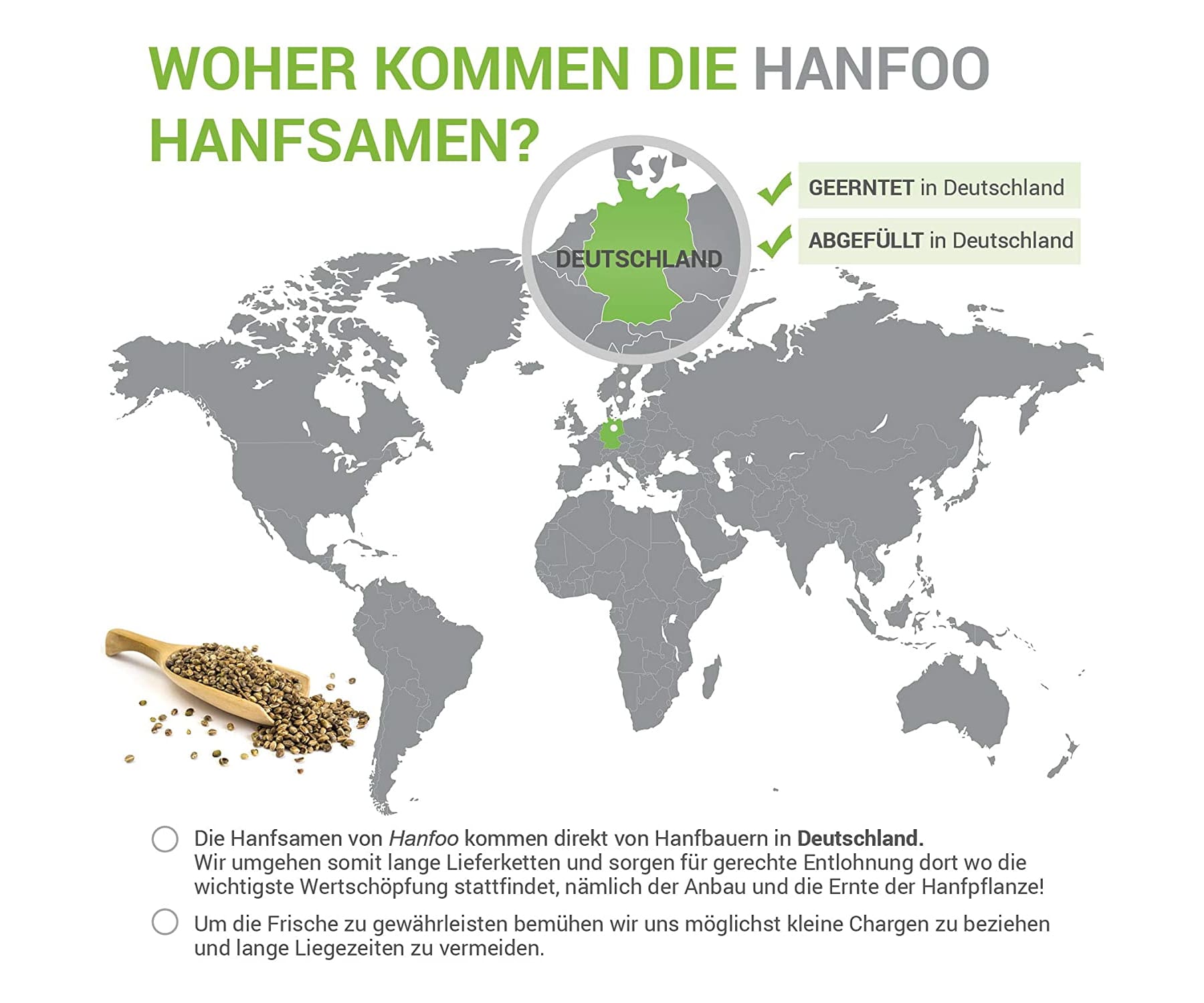 Hanfoo - BIO Hanfsamenöl 100 ml aus Deutschland kaltgepresst OHNE Zusätze