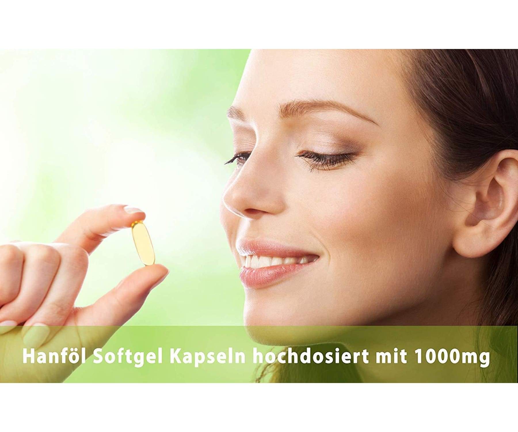 Hanf&Hemp - BOOSTER HANFÖL Softgel 180 Kapseln Hochdosiert - mit 1000mg