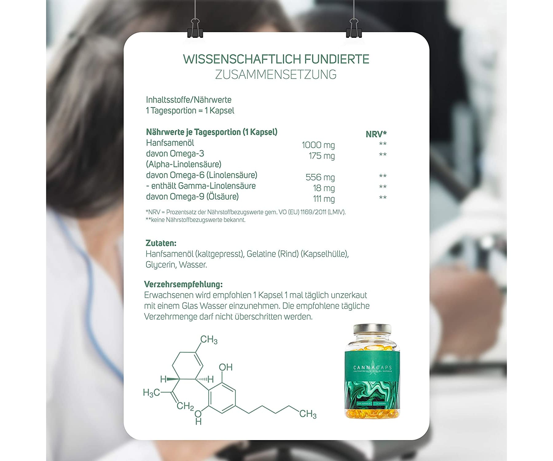 Iron Age - CANNACAPS - 120 Kaltgepresste Premium Hanf-Öl Kapseln à 1000mg