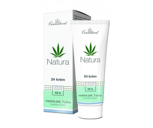 Hanf und Hemp - Cannaderm NATURA Bio Gesichtscreme mit Hanföl - trockene und gereizte Haut 75g