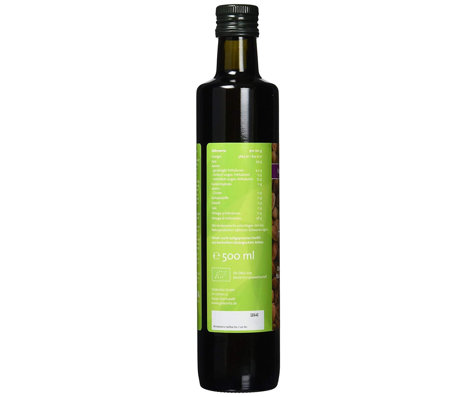 Hanf&Hemp - Duowell Hanfnussöl 500 ml - Bio Hanföl kaltgepresst nativ Omega-3