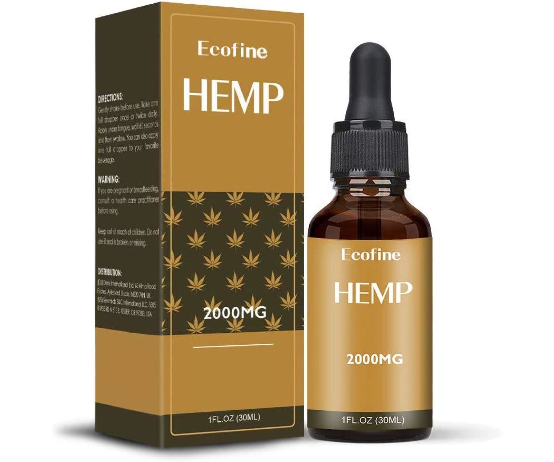 ECOFINE - EcofineHemp Hanföl - 90% = 30.000mg (30ml) - 100% Natürlich