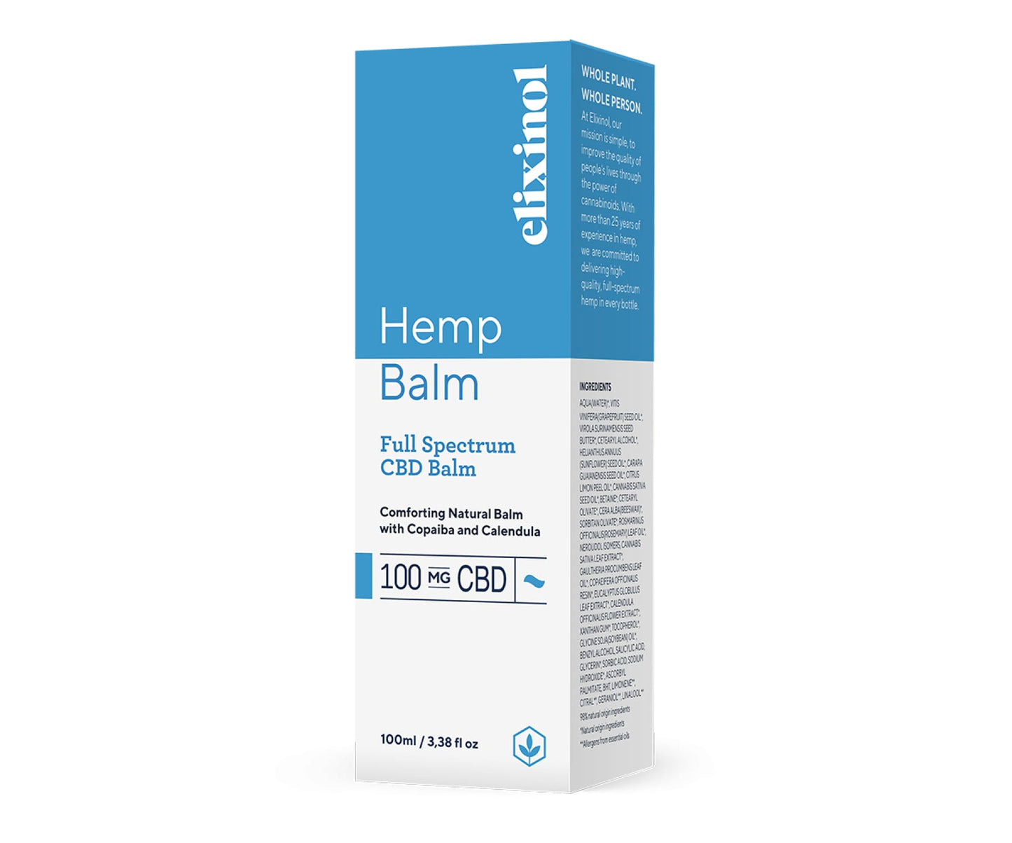 Hanf und Hemp - Elixinol 100mg CBD Balsam - 100ml