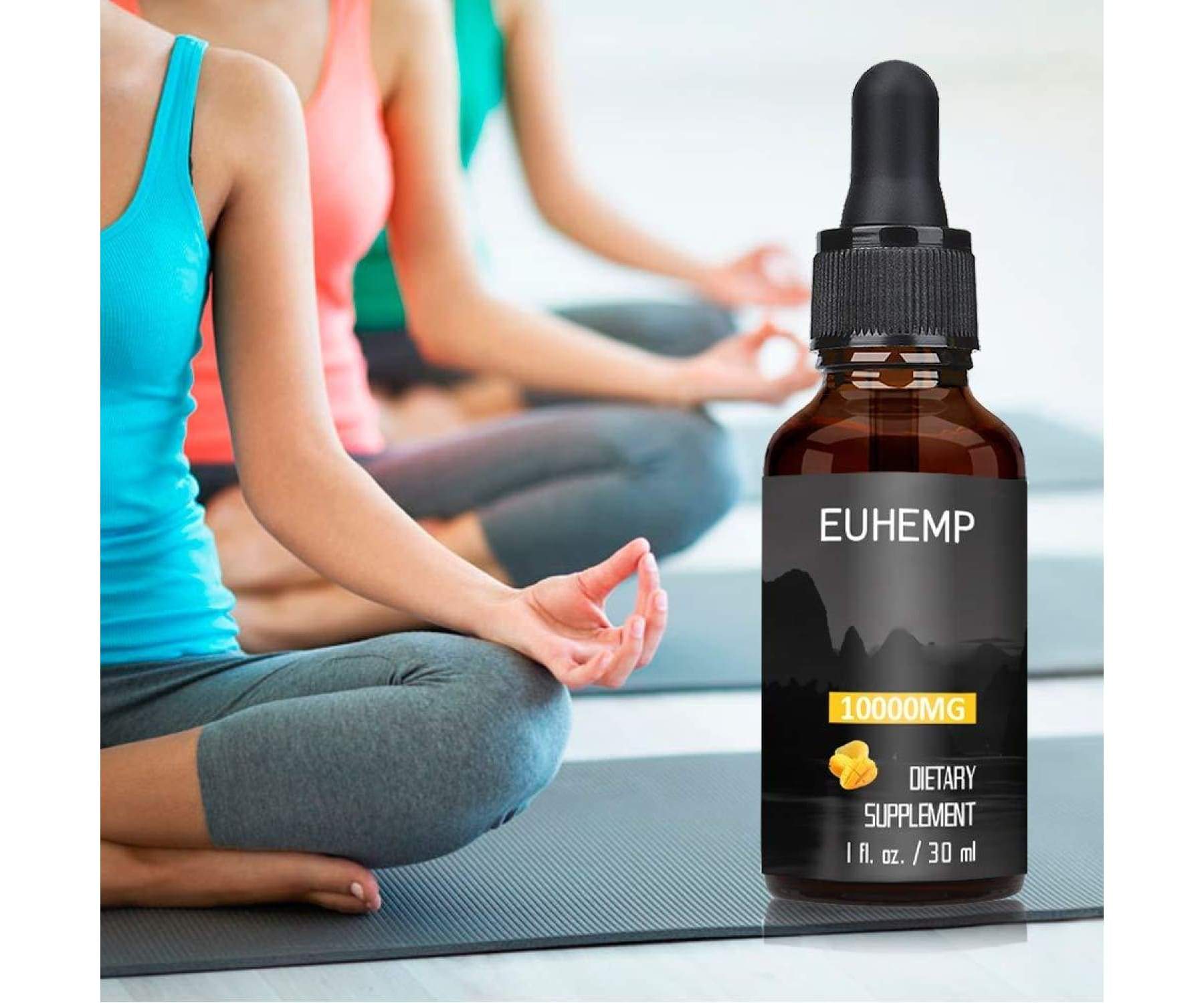 Hanf und Hemp - EUHEMP Hanföl Naturöl - 10000mg (30ml) - Hanfextrakt mit Mango Geschmack