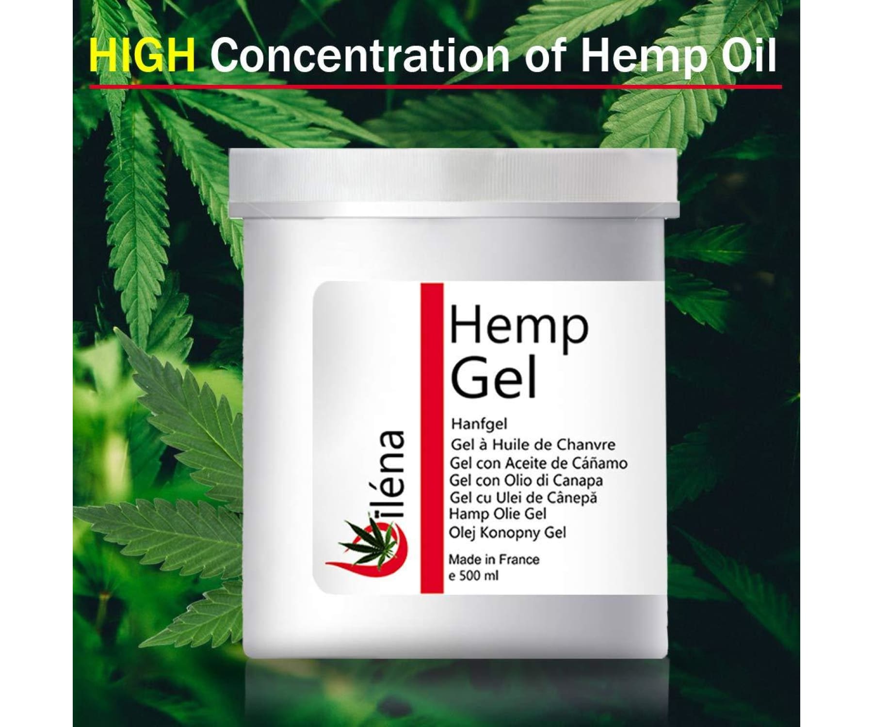 Hanf&Hemp - Hanf Gel Natürliche Schmerzlinderung - Muskeln - Haut - 500 ml