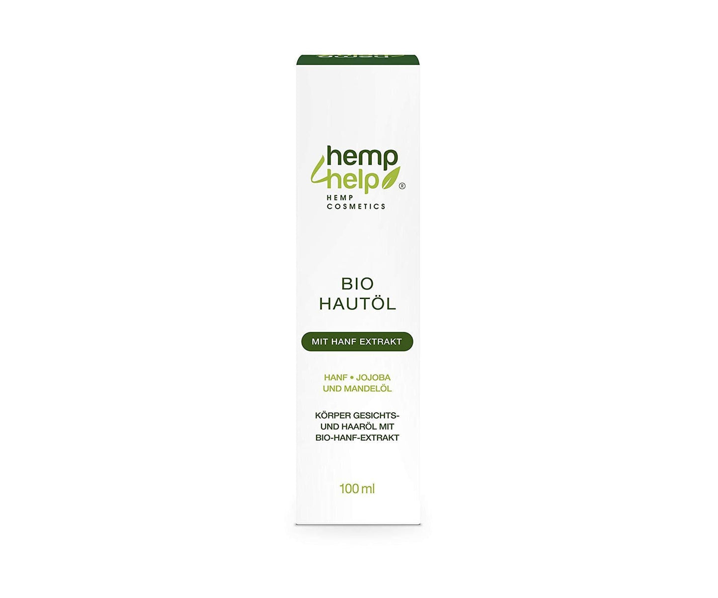 Hanf&Hemp - Hanf Haut Öl mit Jojoba-Öl und Mandel-Öl - Hemp 4 Help BIO 100 ml