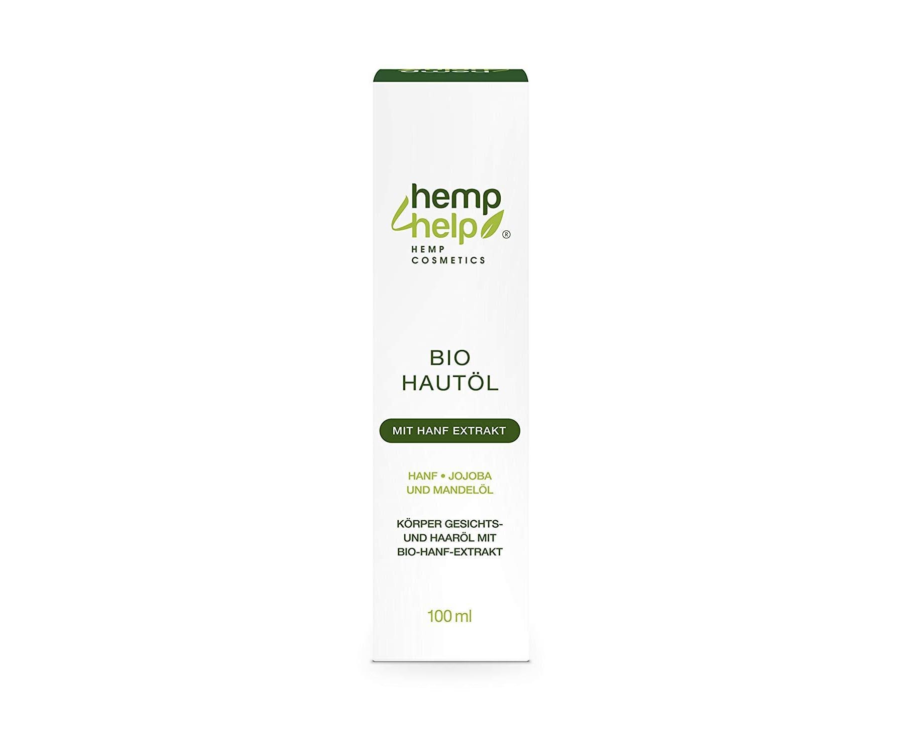 Hanf&Hemp - Hanf Haut Öl mit Jojoba-Öl und Mandel-Öl - Hemp 4 Help BIO 100 ml