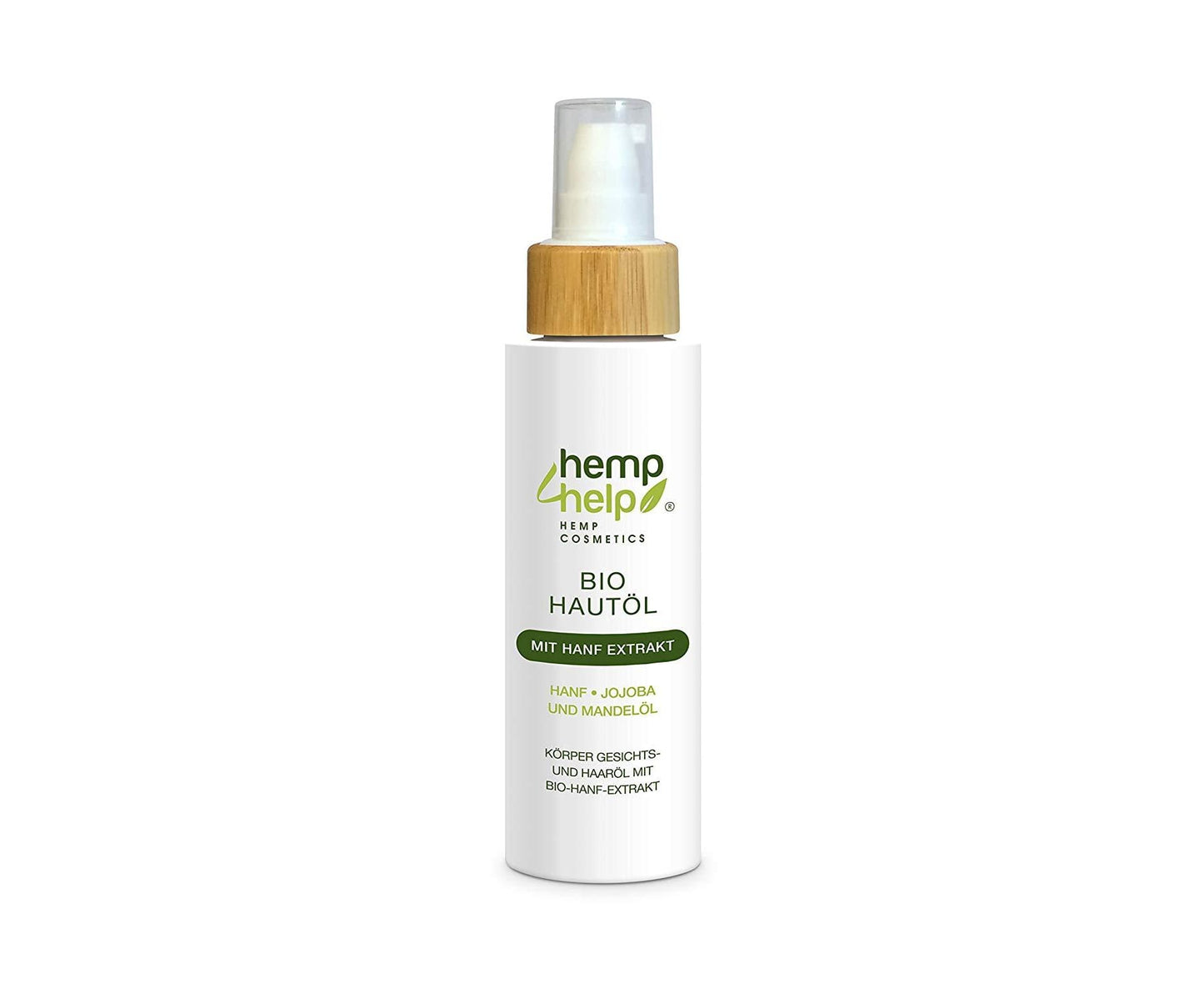 Hanf&Hemp - Hanf Haut Öl mit Jojoba-Öl und Mandel-Öl - Hemp 4 Help BIO 100 ml