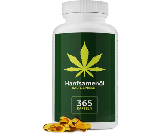Pharmasupps - Hanföl Softgel 365 Kapseln mit Omega 3-6-9