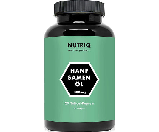 Hanf und Hemp - Hanfsamenöl 1000mg 120 Kapseln - Omega 3-6-9